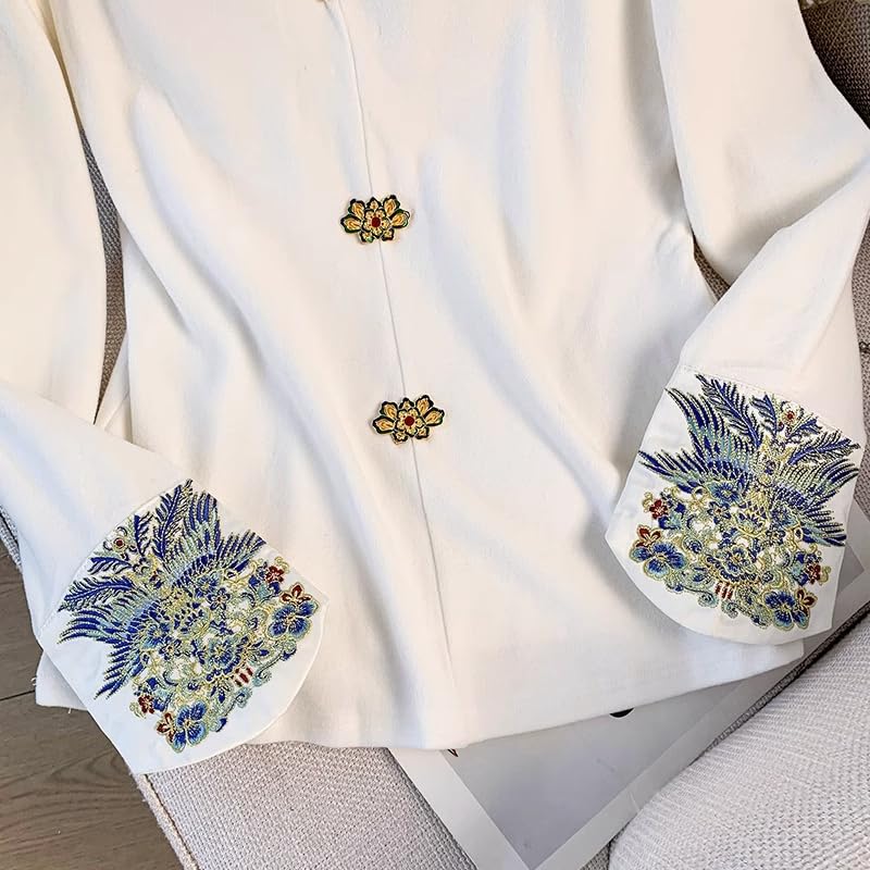 Women's Spring Shirt Chinese Style Long-Sleeve Blouse3