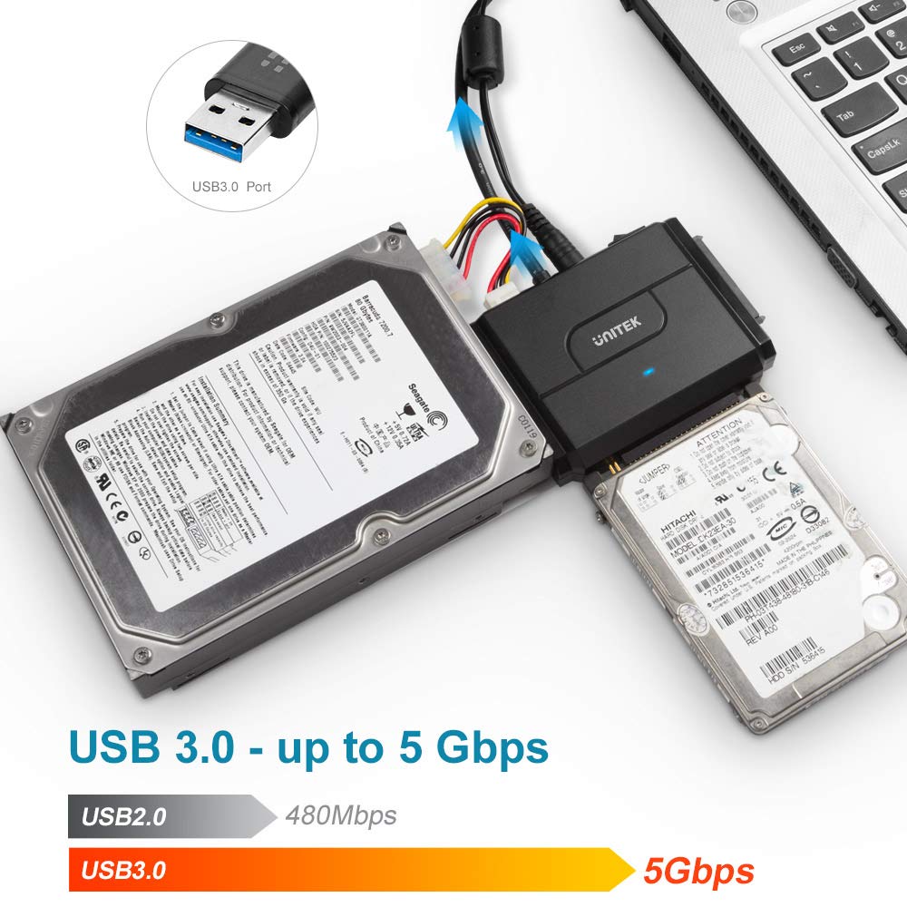 Buy SATA/IDE to USB 3.0 Adapter, Unitek IDE Hard Drive Adapter for