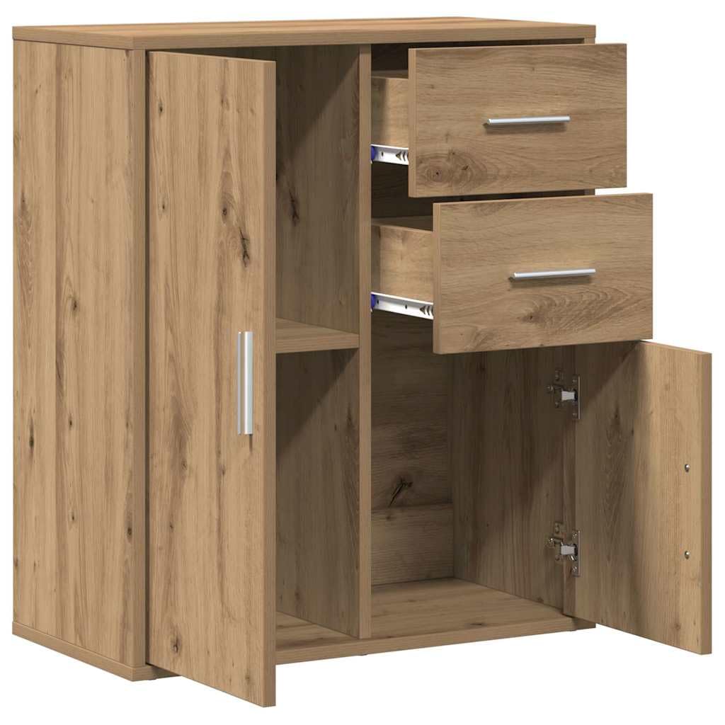 Credenza Rovere Artigianale 60 x 31 x 70 cm Legno Multistrato Marrone,871416