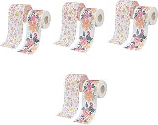 Healvian 8 Rolos De Papel Higiênico Impresso Em Rolo Papel Higiênico Para Hotel Papel Higiênico Restaurante Papel Higiênico Papel Higiênico Falso Papel Higiênico Padrão Flor Guardanapos