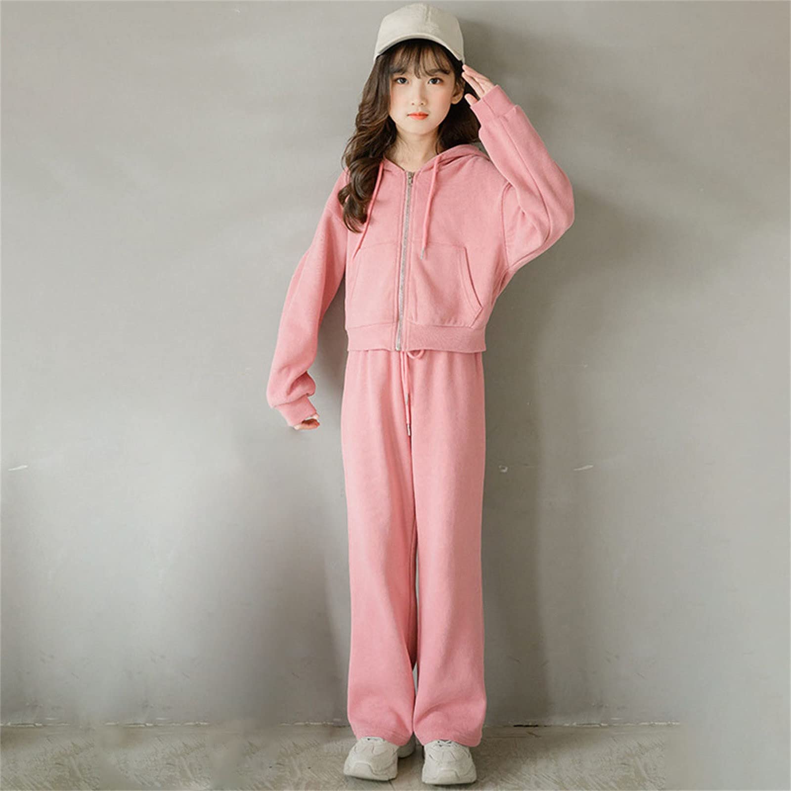 OBiQuzz , Bambino, ragazza, primavera e abbigliamento sportivo, tinta unita, stampato, misto cotone, set di due pezzi, felpa per bambini e ragazze