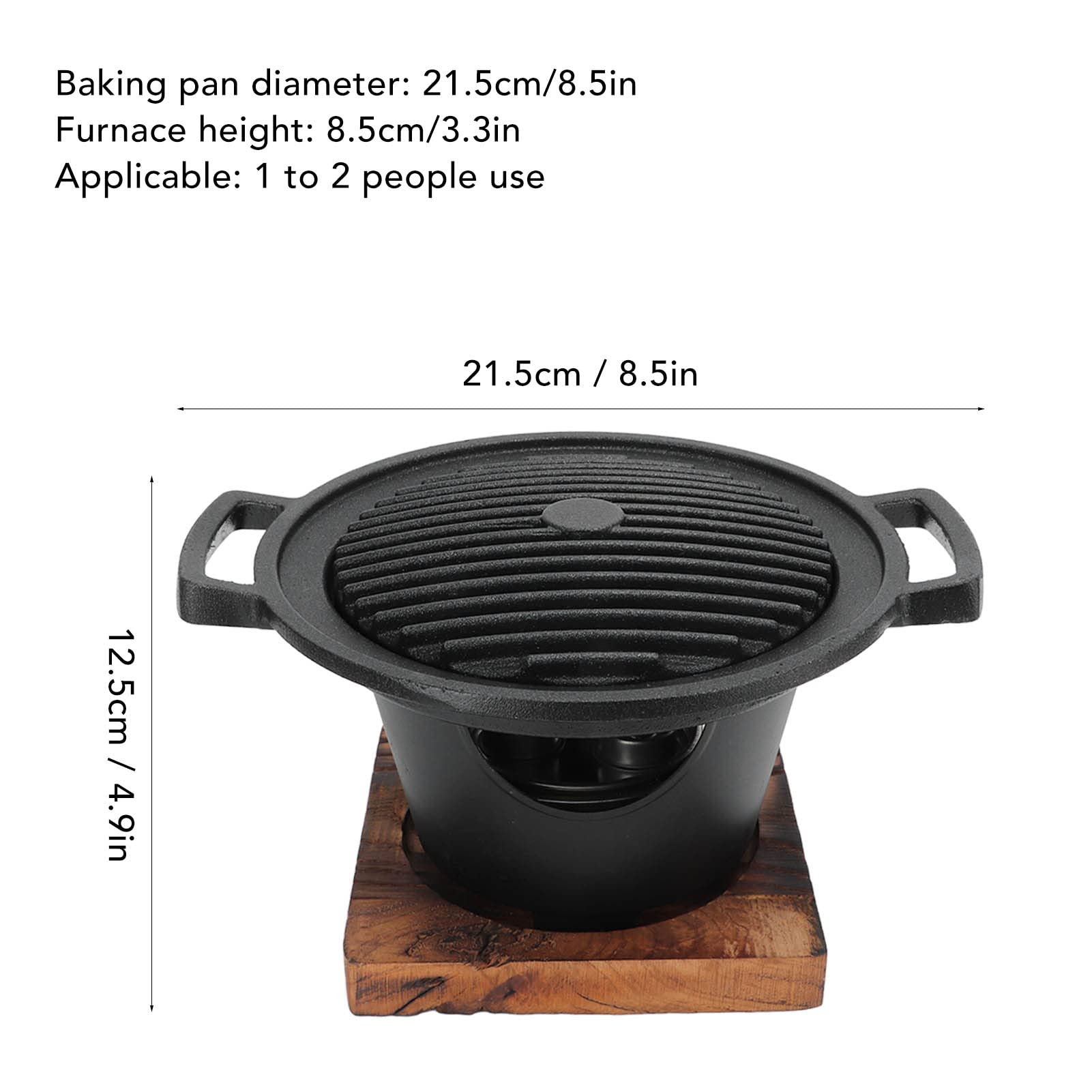 Griglia per Barbecue Coreana, Griglia da Tavolo Portatile Senza Fumo con Superfici di Cottura Antiaderenti per Esterno, Campeggio, Barbecue