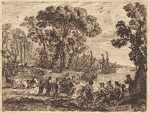 Lienzos modernos Claude Lorrain para decorar paredes vacías grandes