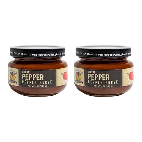 Louisiana Pepper Exchange Salsa de puré de pimiento fantasma, condimento picante de chile súper picante, a base de plantas, sin gluten, reemplaza el