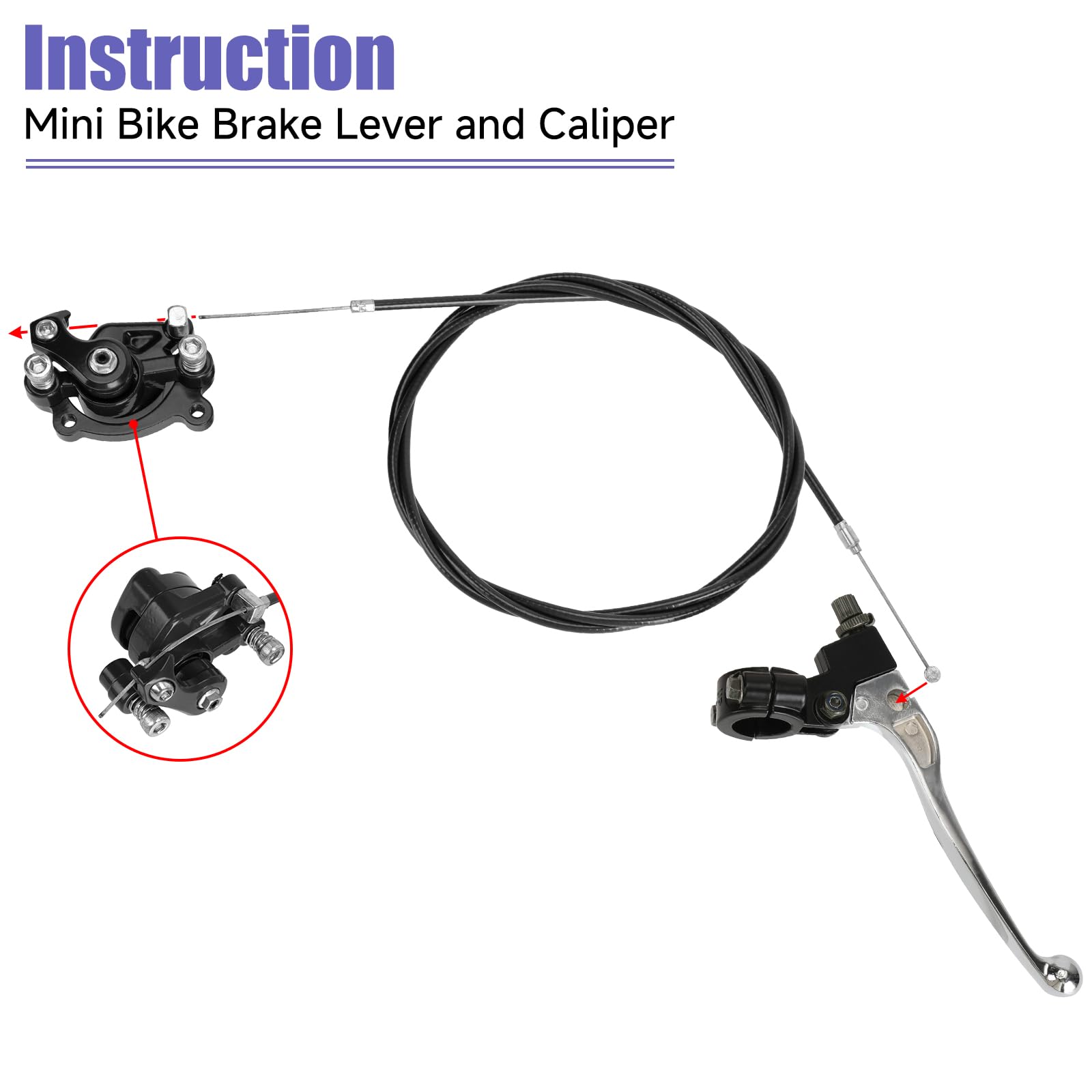 Kit Staffa Pinza Freno Posteriore Idraulica Mini Bici Per Coleman - Foto 7