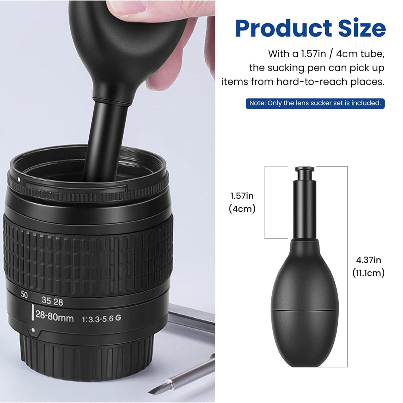 Kit di pulizia professionale per fotocamere, lenti, orologi, componenti elettronici, lenti a ventosa, strumento di riparazione con penna a ventosa e tazze, 5 pezzi | elettronici, a , strumento di riparazione con penna a e tazze, 5 pezzi
