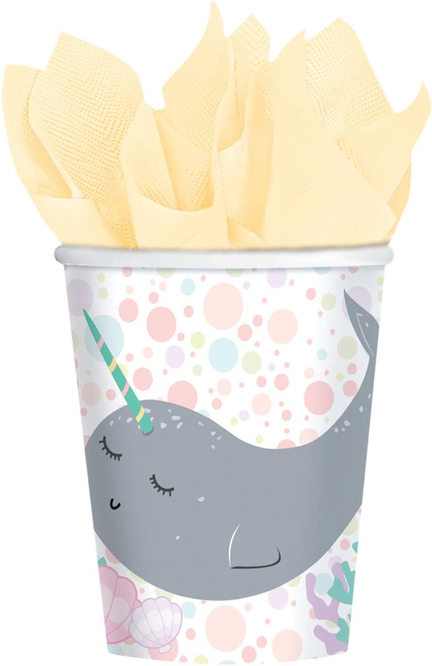 amscan Narwhal Paper Plates 23cm - 8 Pcs, Colour