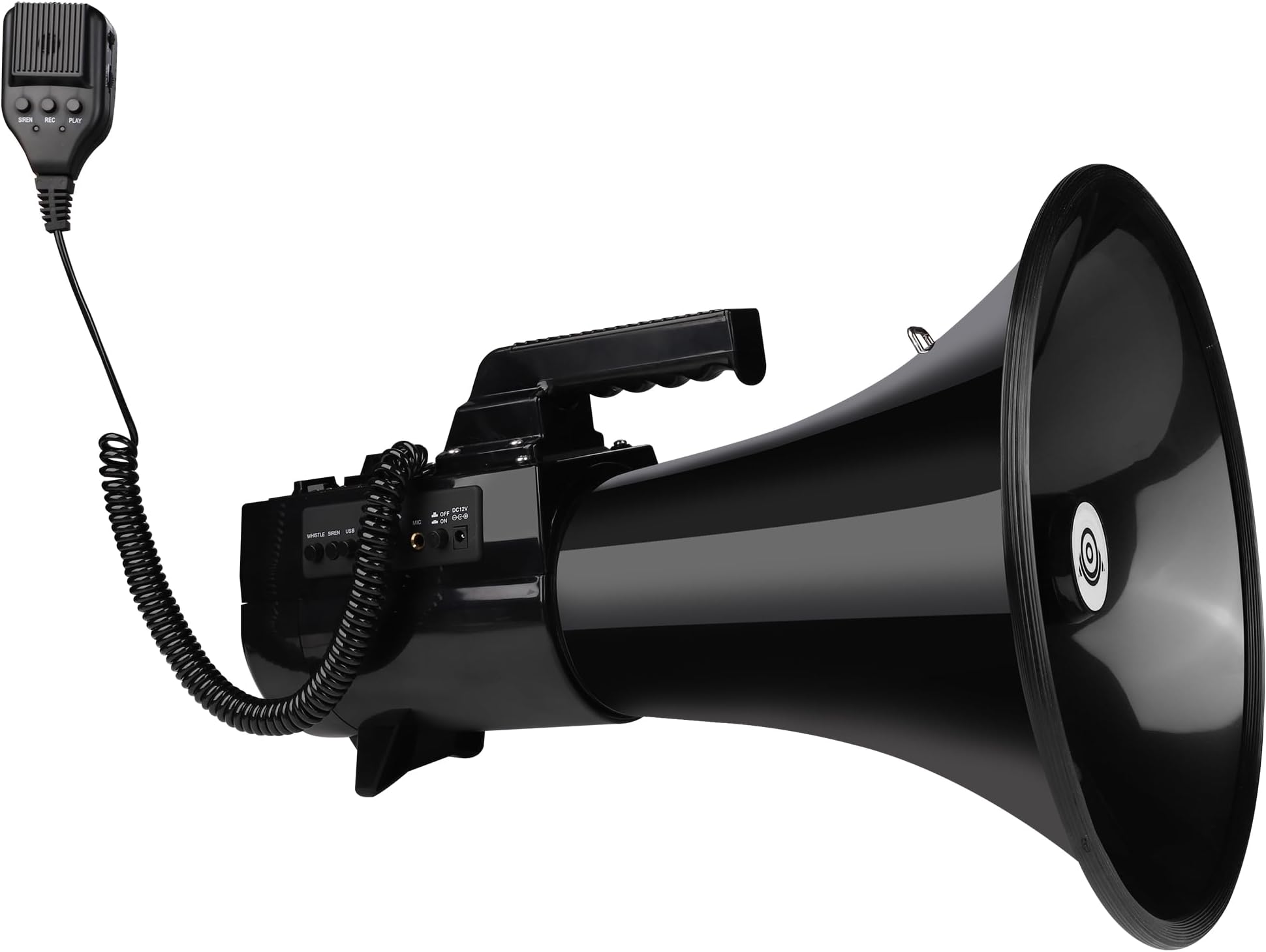 My Mealivos75W 2000 Professional Yard Sound Range Heavy PA Bullhorn Megaphone Speaker, Adjustable Volume, Loud Hand Held MegaPhone, Outdoor Activities, Coaching, Football, Baseball, Hockey…