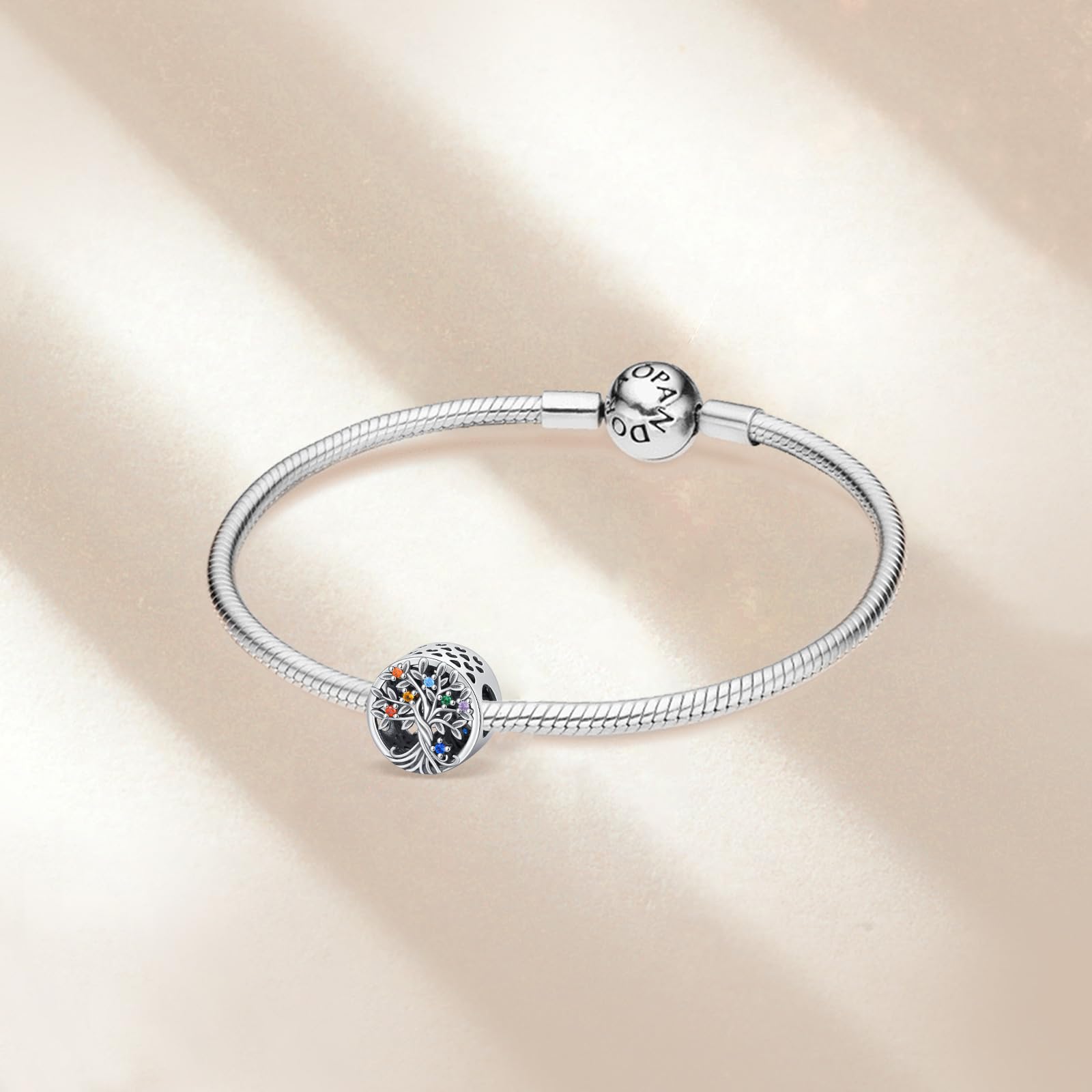Eusense Abalorios Charm 925 Plata Esterlina Compatible con Pandora Pulsera Europeas Colgantes Día de la madre