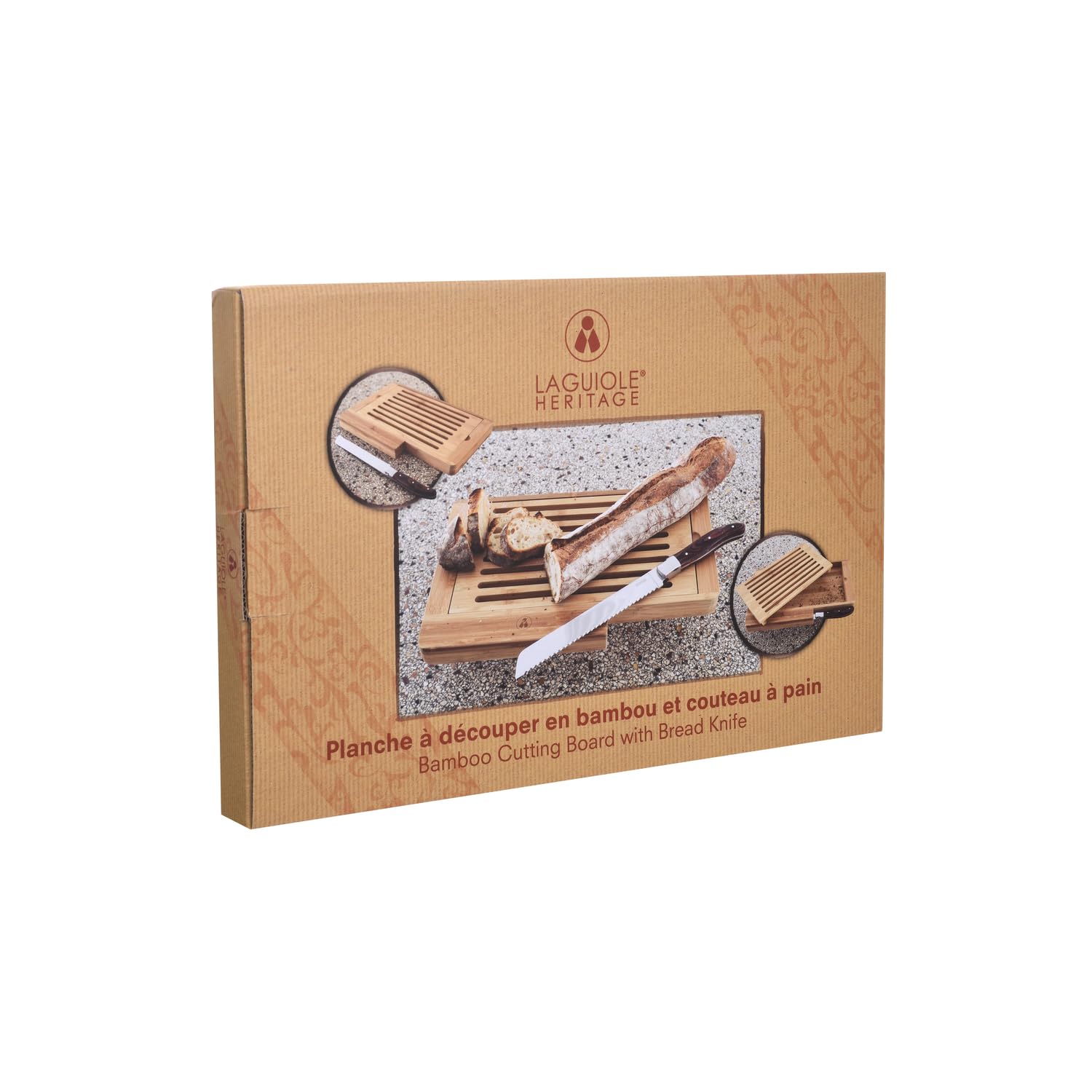 LAGUIOLE HERITAGE - Couteau, Pain, Planche, Bois, Bambou, Marron
