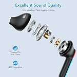 Ecouteurs pour enfants mignons sans fil étanche 36H Écouteurs pour enfants Bluetooth 5.3 Touch Control Adultes Enfants Buds d'oreilles avec étui de recharge, Adultes voyous sans fil pour cadeaux