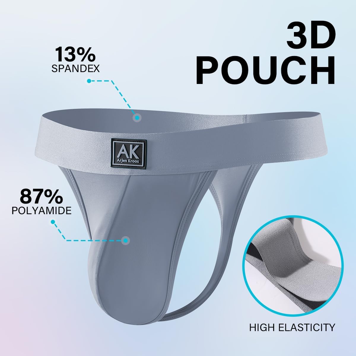 Arjen Kroos Men's Sexy Thongs Underwear Pouch G-String Athletic Supporter - Image 4