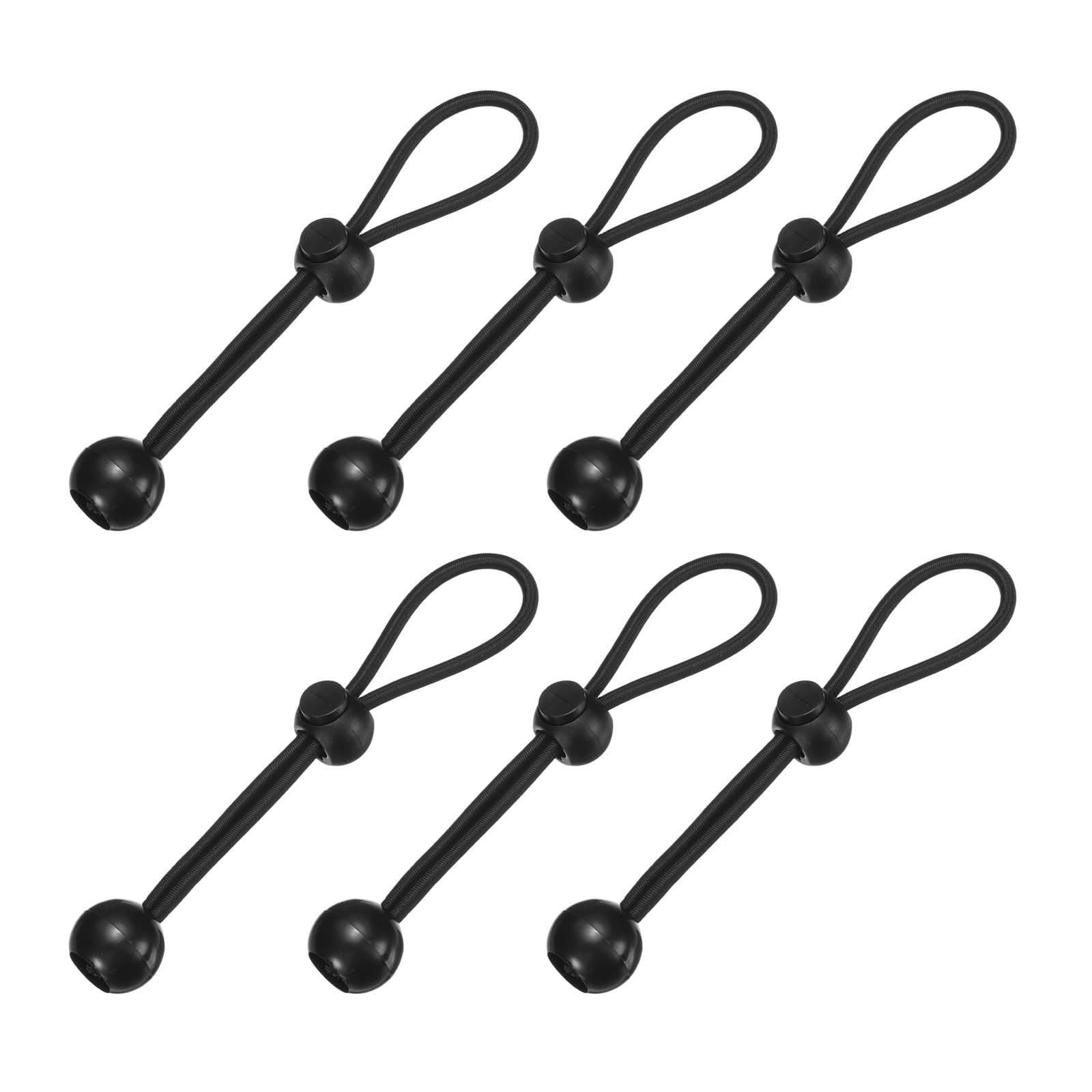 PATIKIL Ball Bungee Cords, (15cm / 6 Inch, Black) (6 PCS) Universal Bungee Tie Downs, Suit for Exterior Roller Shades and Outdoor Roller Blinds Tents Canopies Tarp