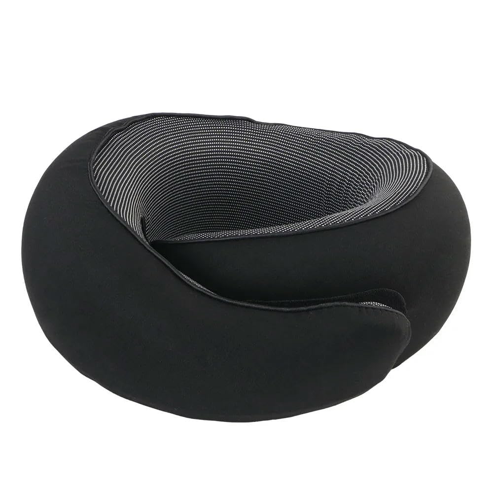 Almohada de viaje de espuma viscoelástica en forma de U para apoyo del cuello y descanso cómodo