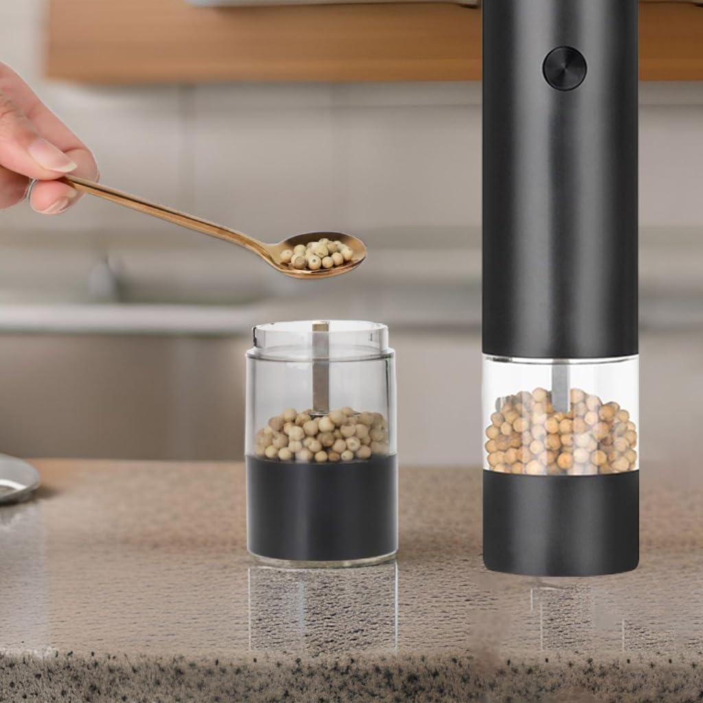 USB Rechargeable Salt Grinder Peppers Electric Mill USB Rechargeable Spices Mill