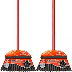 Kit 2 Vassouras Piaçava Cerdas Cruzadas Firmes Multiuso Resistente V-52 Com Cabo