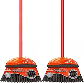 Kit 2 Vassouras Piaçava Cerdas Cruzadas Firmes Multiuso Resistente V-52 Com Cabo