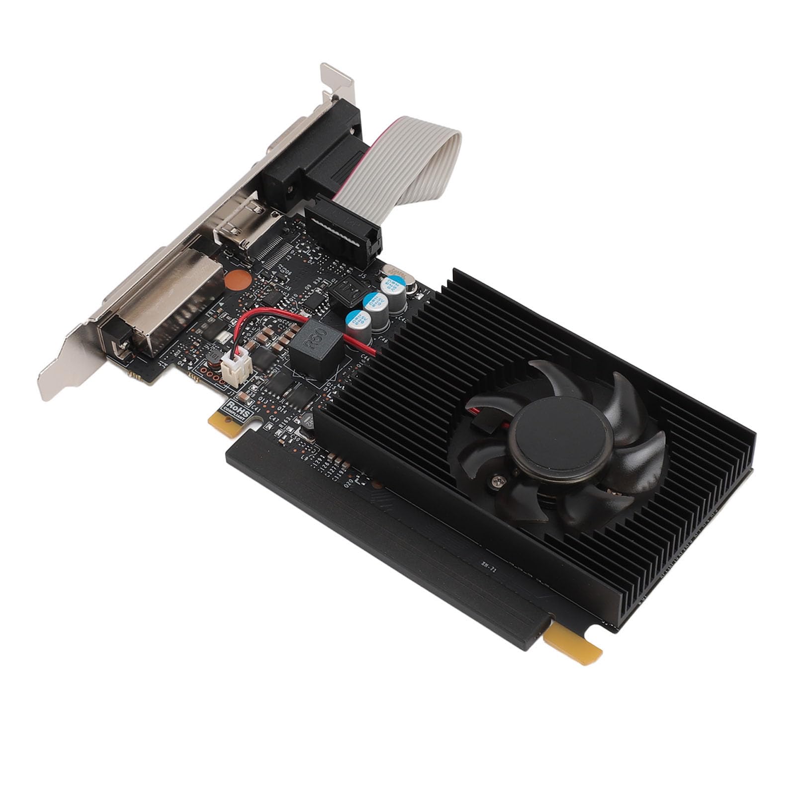 Gamingowa Karta Graficzna GT730 2GD3, 2 GB DDR3, Gniazdo PCI Express 2.0 16X i Cichy Wentylator Chłodzący, do Edycji Wideo na Komputerze Stacjonarnym i Gier DirectX 12