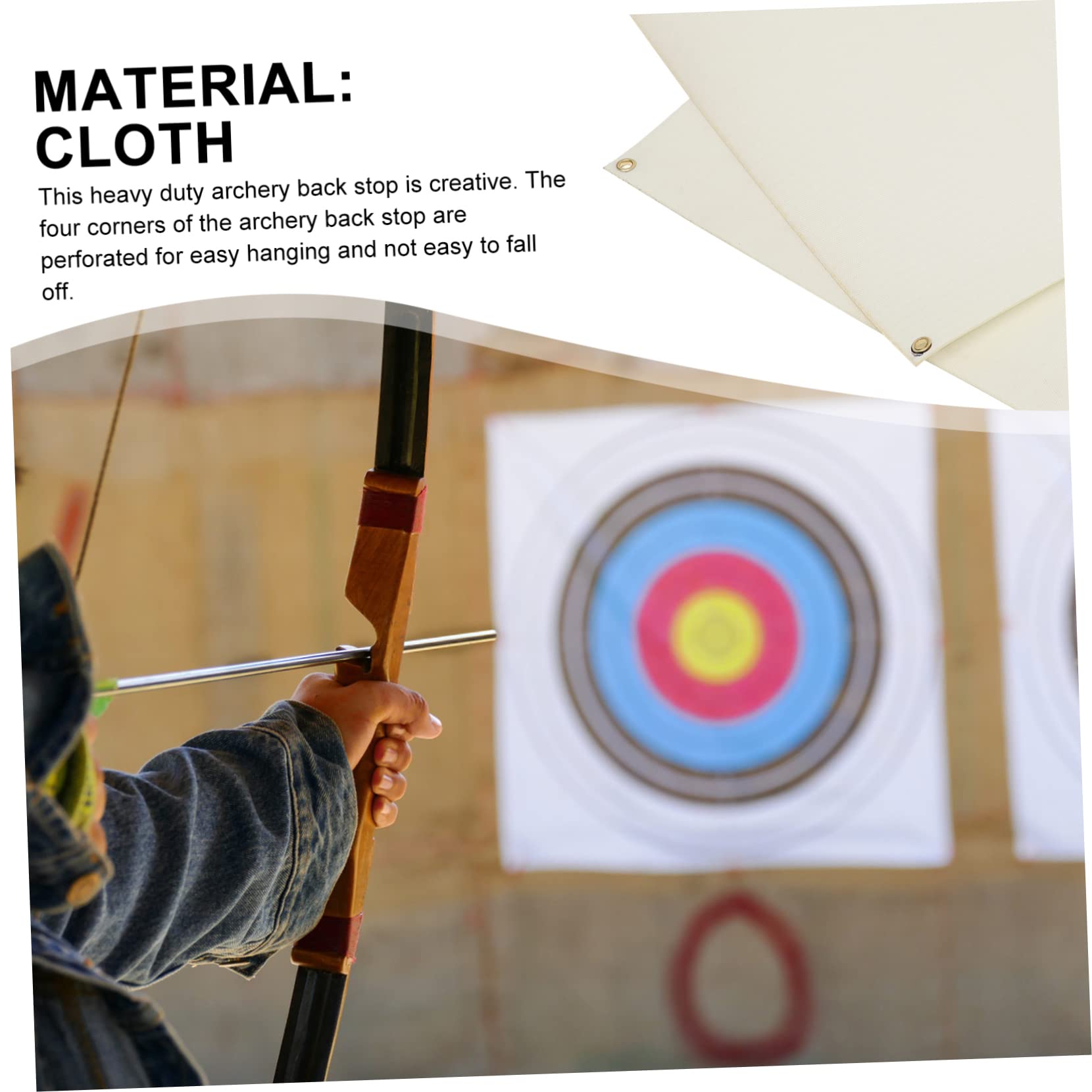 BESPORTBLE Sports Archery Netting Reinforced Archery Netting Perforated Corners for Easy Hanging Sturdy Practical