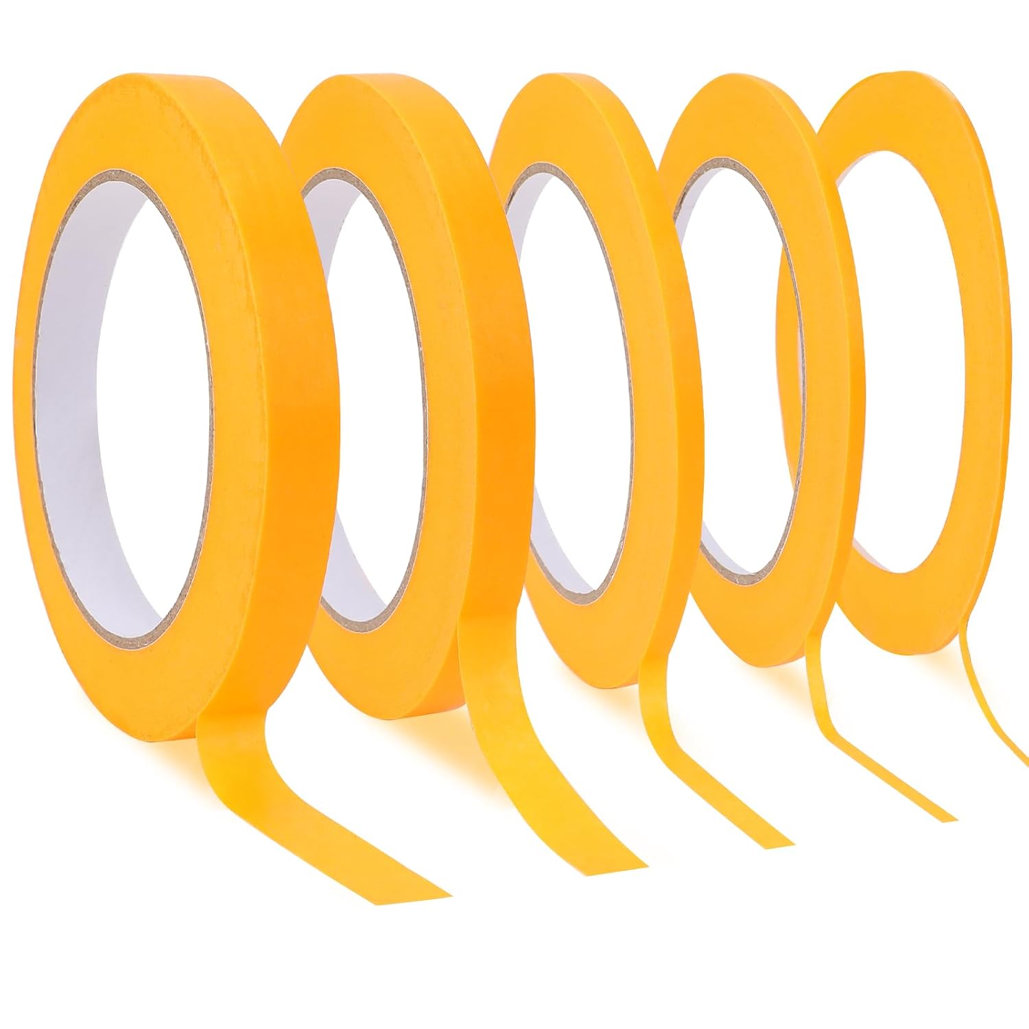 Mozeat Lens 5 Rolls Thin Masking Tape Pinstripe Tape in 1/16, 1/8, 1/5