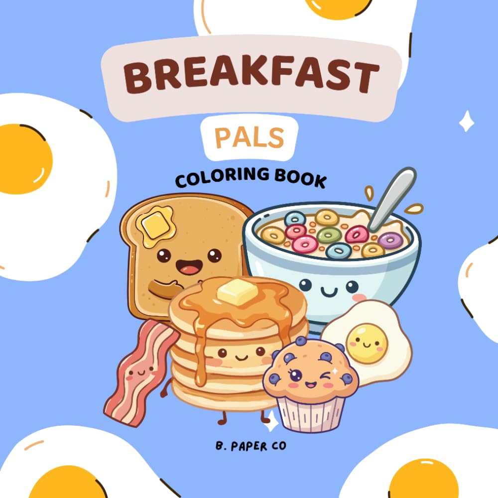Breakfast Pals: Bold and easy coloring book for kids
