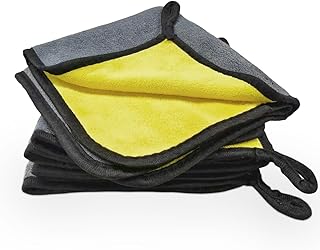YoRise Microfiber Towels for Cars, 15.74'' × 15.74'' Highly Absorbent Car Drying Towel, Thick Microfiber Cleaning Cloth, 500GSM Soft Quick Drying Cleaning Towels, Washable Car Wash Kit (3PCS)