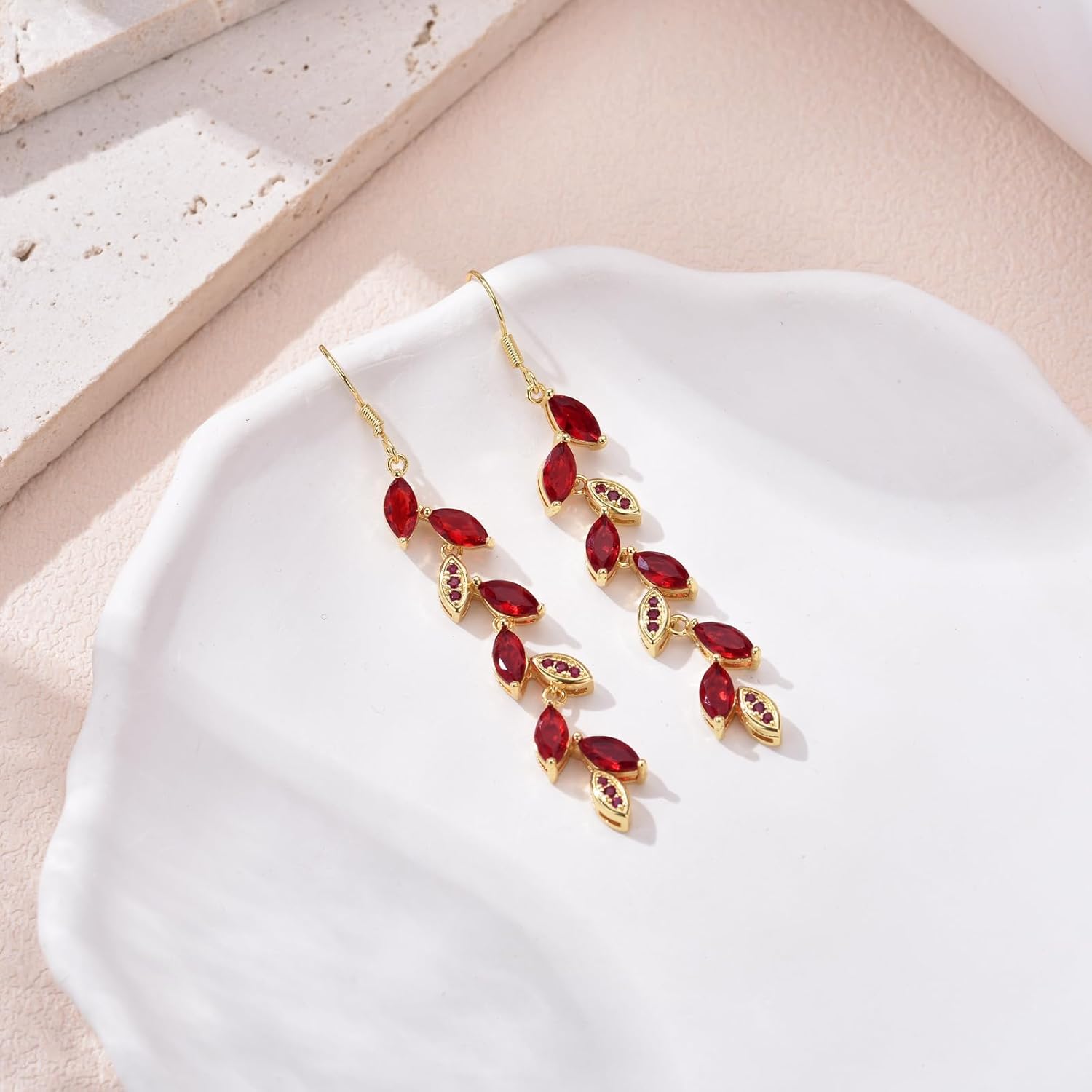 Crystal Drop Earrings Cubic Zirconia Wedding Earrings for Bridal Bridesmaid Rhinestone Dangle Earrings for Women Prom Party Jewelry Gifts - Image 5