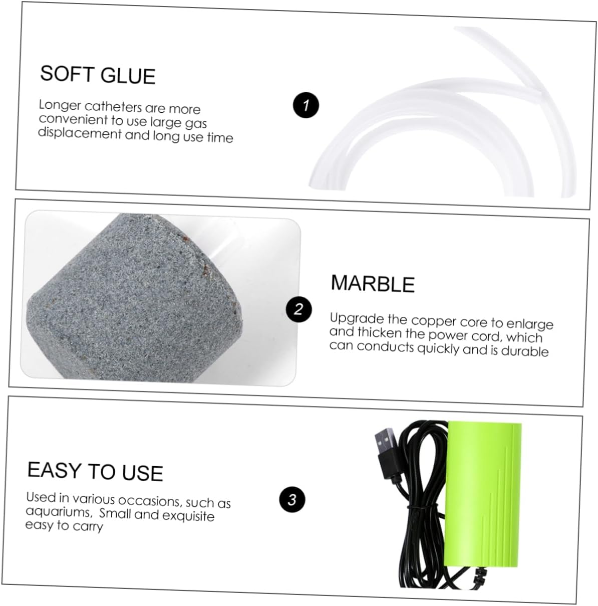 DOITOOL 3pcs Mini Pump Save Mute Oxygen Portable Air Supplies Fish Tank Energy Compressor Saving Aquarium