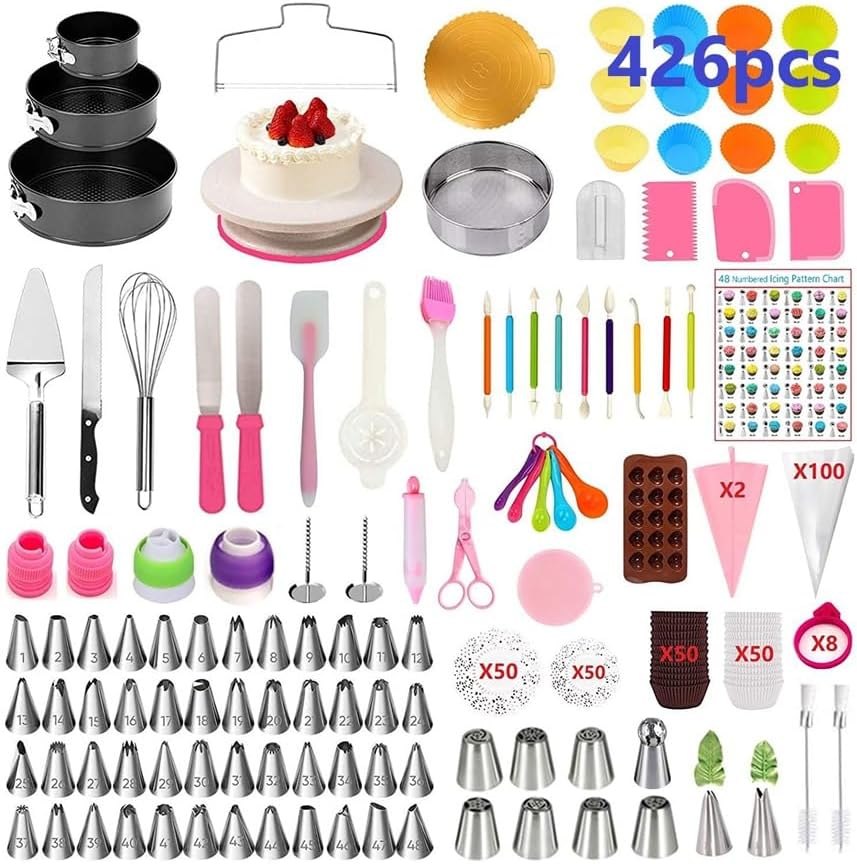 426 Piece Cake Turntable Set Baking Tool Tray