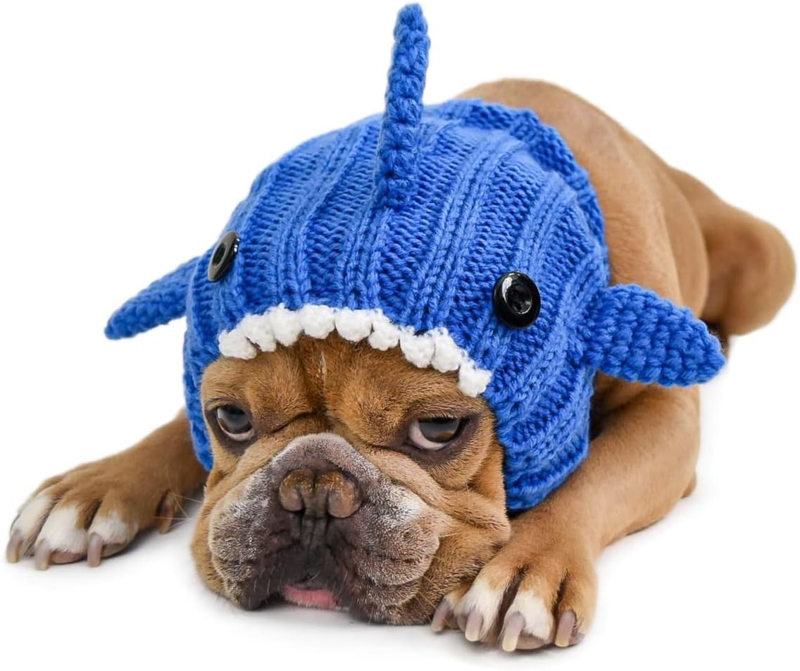 Zoo SnoodsZoo Snoods Baby Shark Dog Costume - No Flap Ear Wrap Hood for Pets (Medium)