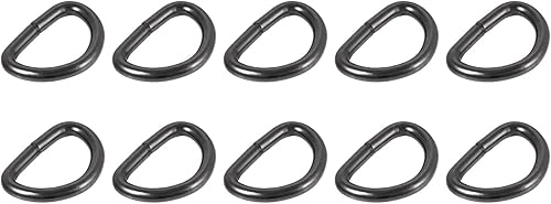 Miniatura 6 de METALLIXITY Metal Rings Non-welded D-shaped Ring Buckles for Hardware DIY Keychains Card Holders Purse