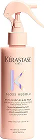 Kérastase, Spray, Gloss Absolu, Glaze Milk Anti-Frizz, para todos os tipos de cabelos, com ácido hialurônico, glicólico e óleo de rosa silvestre, proporciona brilho, protetor térmico, 190ml