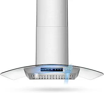 30 Inch Wall Mount Range Hood 1200CFM, 4-Speed Wall Mount Range Hood with Touch Control & Gesture Sensing Stainless Steel Kitchen Stove Vent Hoods with 2 LED Lights Pro Series