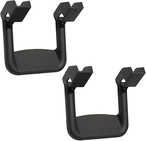 2 barras laterales universales de aluminio negro de repuesto para camiones de Chevy (Chevrolet), Ford, Toyota, GMC, Dodge RAM, Jeep