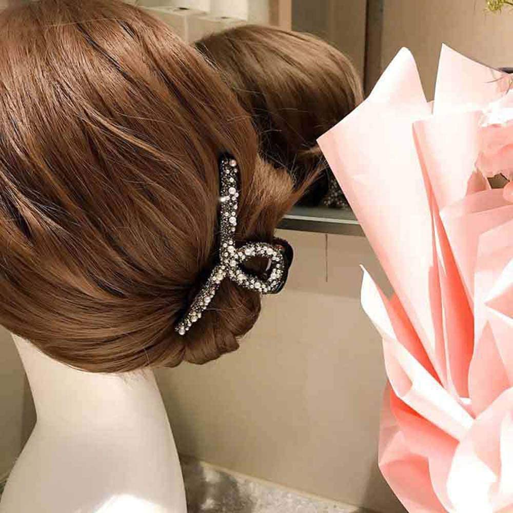 Strass Haarspangen Für Damen – 10,2 Cm Metall-Clips, Starker Halt Für Dickes & Dünnes Haar, 2 Stück