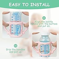 Vista 19 de Asas de silicona para biberón, 2 asas de botella para botellas estrechas de Dr. Brown, asas de fácil agarre para sostener el biberón, asa fácil