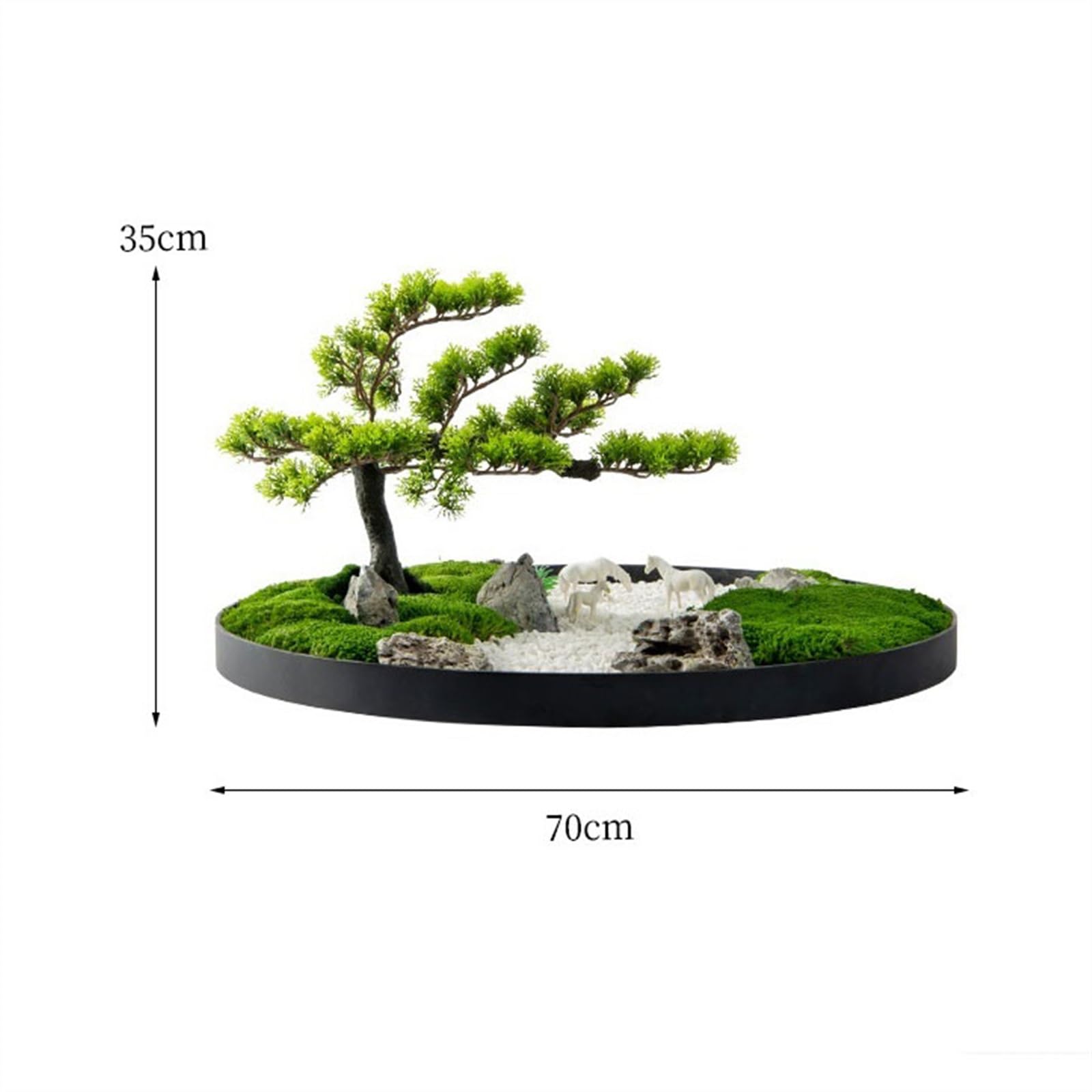 Bonsaï Artificiel Ornements d'arbre de Simulation de Table d'hôtel Floral de Luxe léger Ornements de Table Ronde Centre de Tour Ornements de Verdure Chinois décoratifs Fausses Plantes