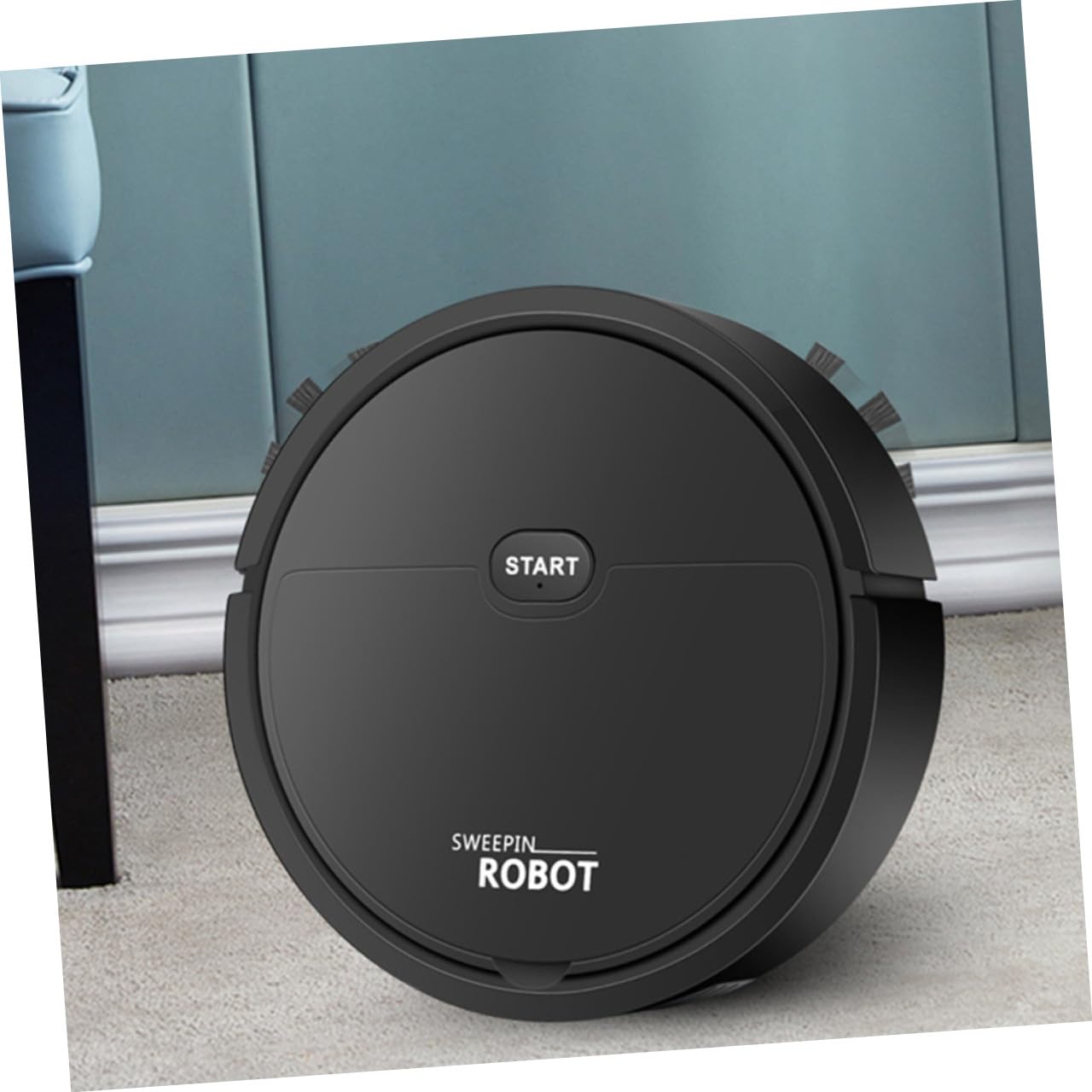 PACKOVE Plástico Robot Aspirador Automático para Limpieza 1200mah Negro