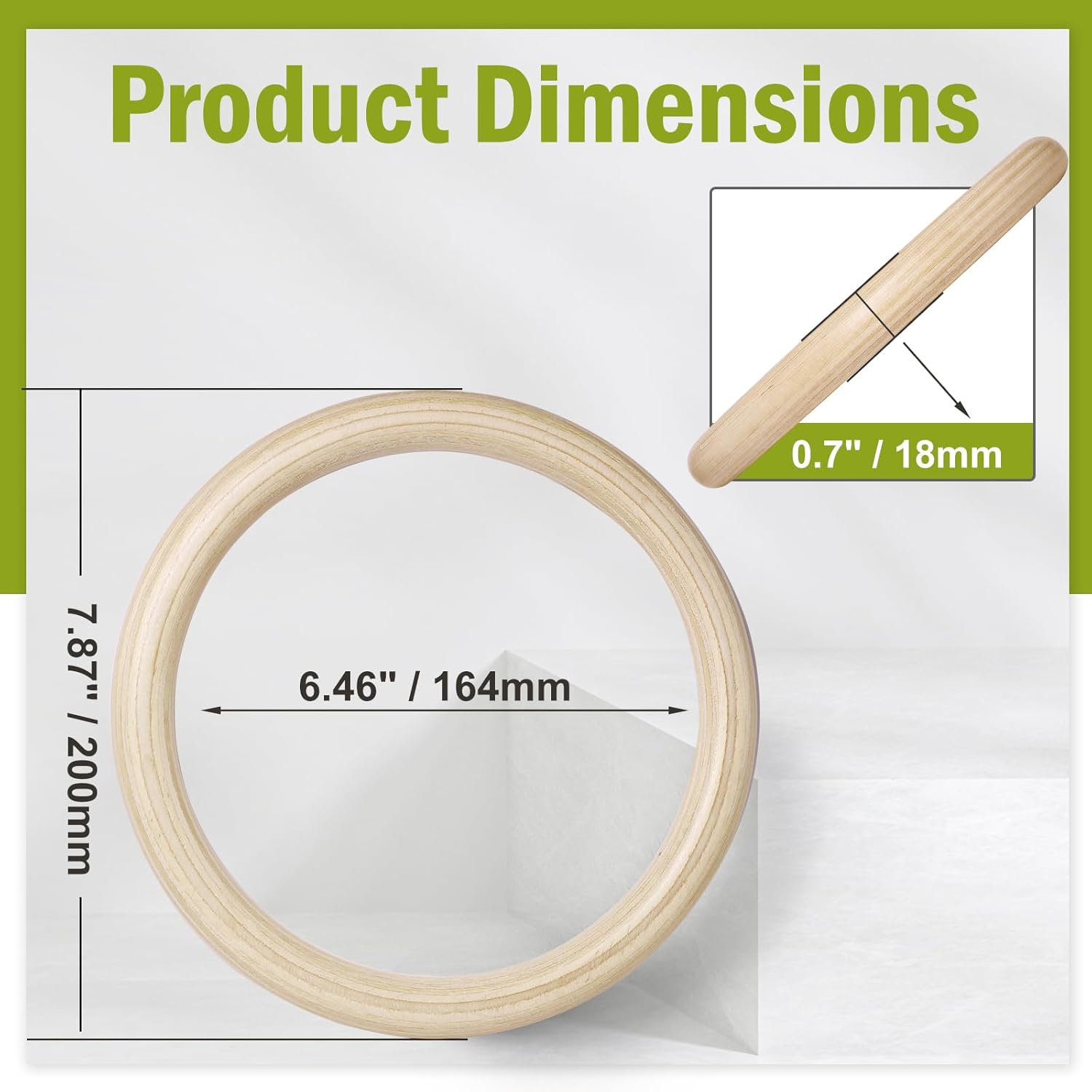 FoDau770 5pcs Natural Beech Wooden Rings, Unfinished Solid Wood Rings Heavy Duty Wood Circles, Macrame Craft Circles for Party, Home Decor & DIY Making - Outer Diameter: 8 Inch