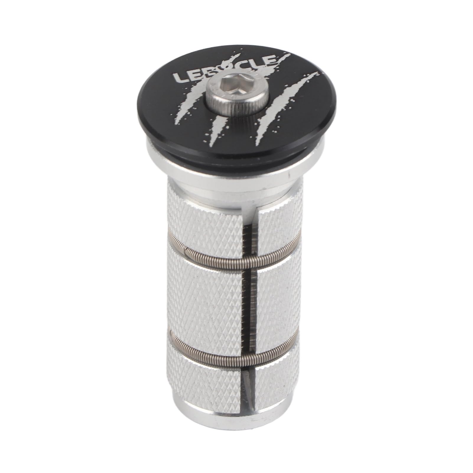 Forcella in Carbonio per Bicicletta Cuffie per Bici Expander Coperchio Superiore Zigrinatura CNC Riutilizzabile Texture Trasparente per MTB