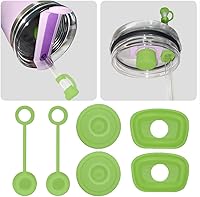 Vista 6 de Tapa de silicona para popotes, compatible con Stanley Cup 1.0/2.0 de 40 oz/30 onzas, accesorios de vaso a prueba de polvo