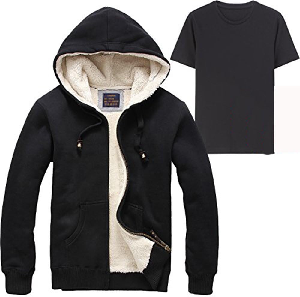HanHent Winter Jacket for Men Winter Coats Fleece Warm Jacket, Thick Wool Warm Hoodie for Cold Weather, Winter Warm Coat.