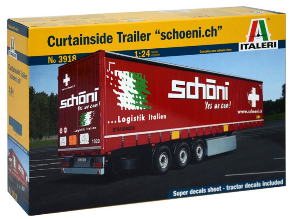 Italeri 1:24 CURTAIN SIDED TRAILER Plastic Model Kit