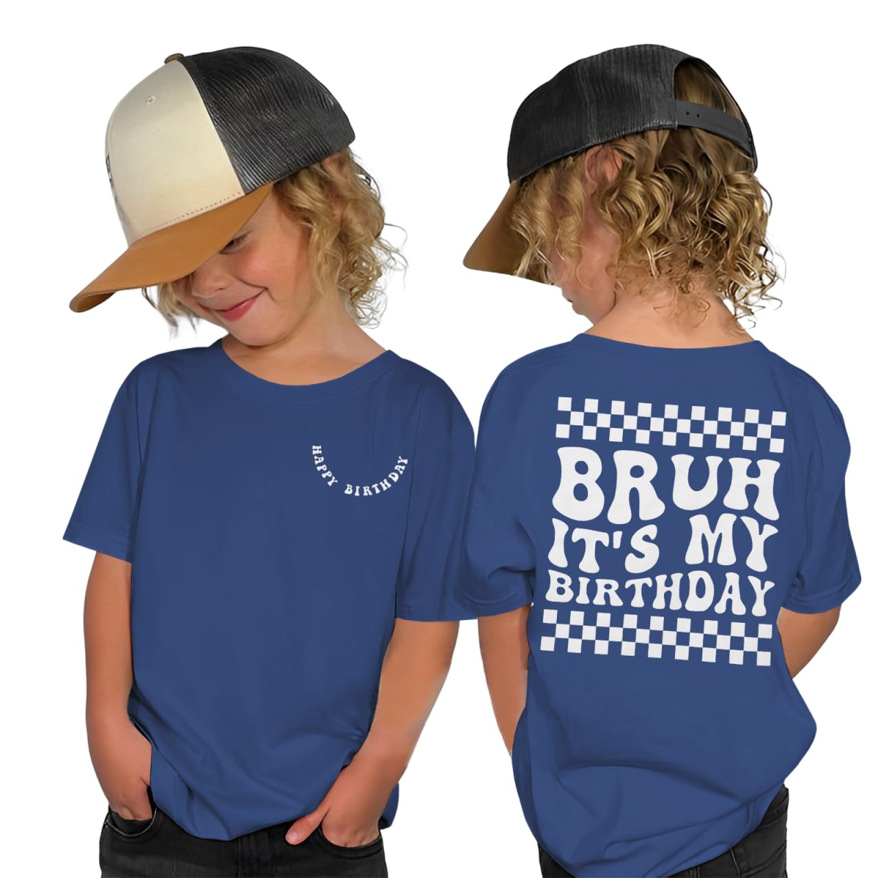 AG AGUU Birthday Shirt for Toddler Baby Boys It’s My Birthday T Shirt Happy B-Day Outfit Summer Short Sleeve Tees Clothes(Blue,5T)