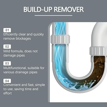 Powerful Pipe Dredging Agent for Kitchen and Toilet Pipelines,Pipeline Dredging Agent Express Dredging,Drain Clog Remover,Kitchen Sink Drain and Pipe Cleaner (2PCS)