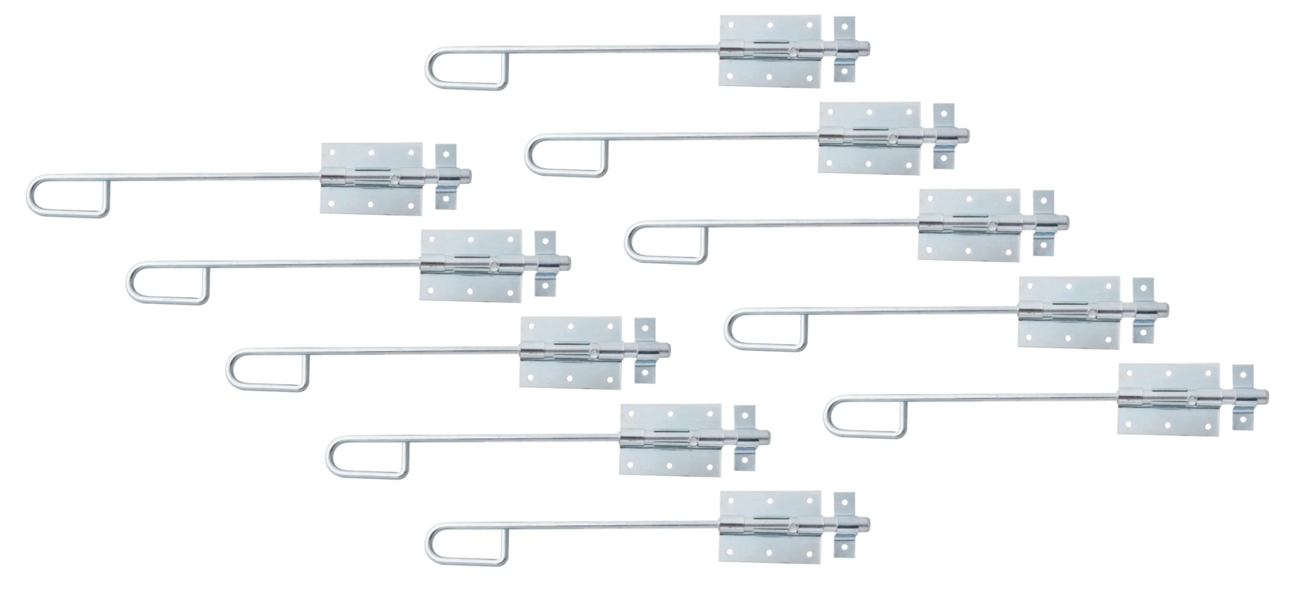 Verrou de serrure à boulon en acier galvanisé bleu Alberts avec boucle fixe 90 x 67 mm
