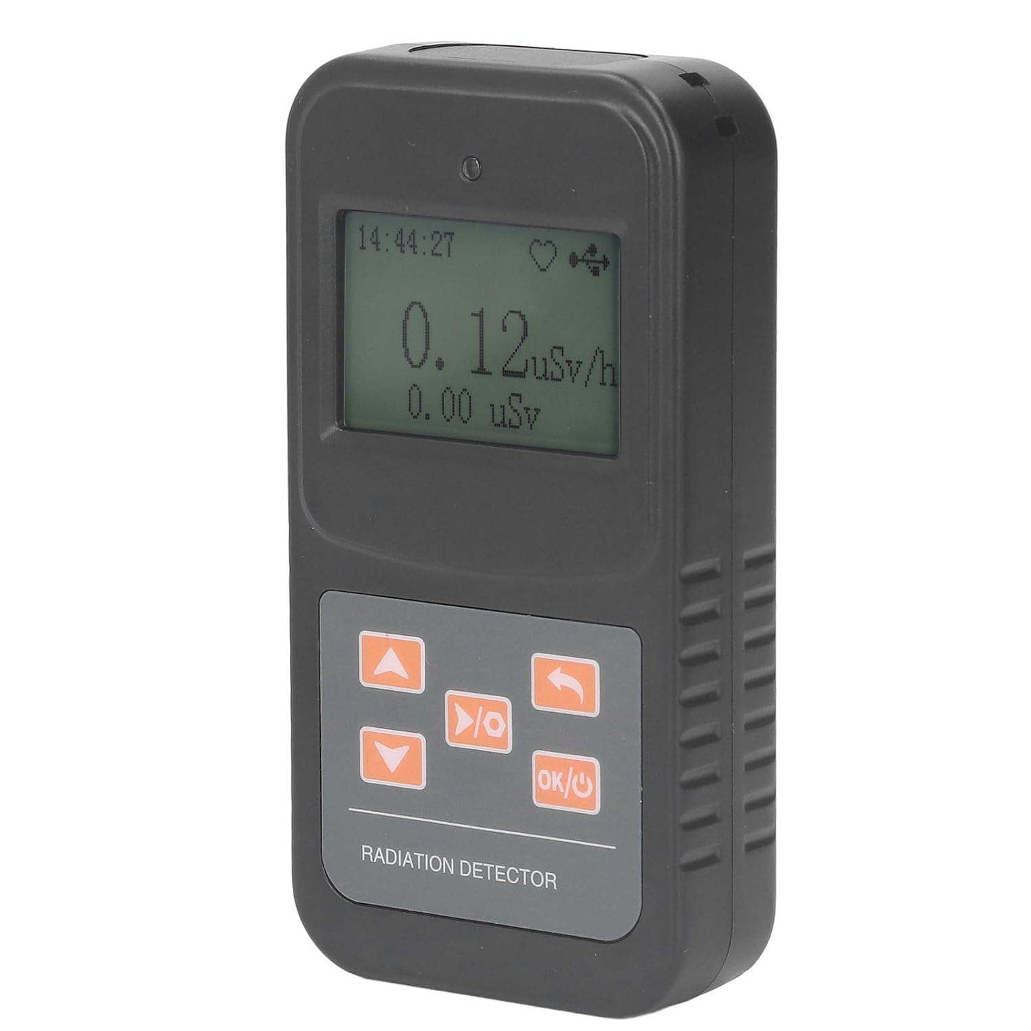 Nuclear Radiation Detector Geiger Counter Real Time Detection Sound Alarm Radiation Dosimeter for Home Laboratory Industrial Use ABS Material