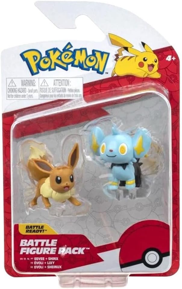 Pok?�mon Figurine Jouet 5 cm Evoli & Lixy Figure de Combat Nouvo 2023 - sous Licence Officielle 
