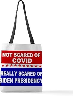 CafePress Not Scared Of Covid Polyester Tote Bag 16"x16"