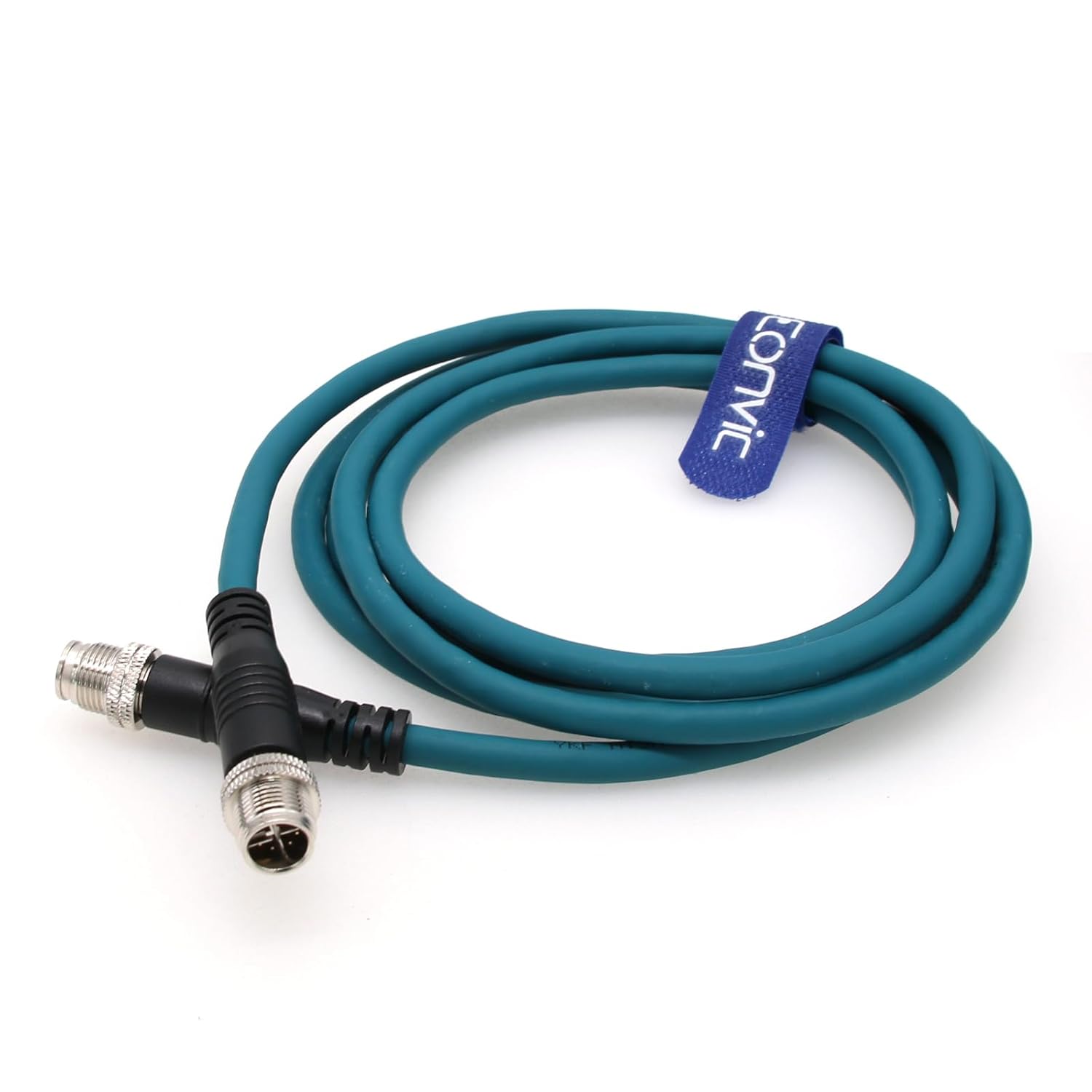 Eonvic M12 Ethernet Cable X-Code Cat6 8 Position High Flexiable Sheild Industrial Gigabit Ethernet Networks Cable for Industrial Application (2M)